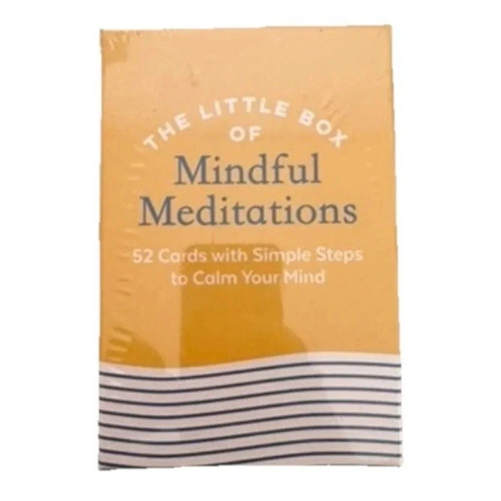 The Little Box of Mindful Meditations 52 Cards & Quotes Booklet with Card Holder